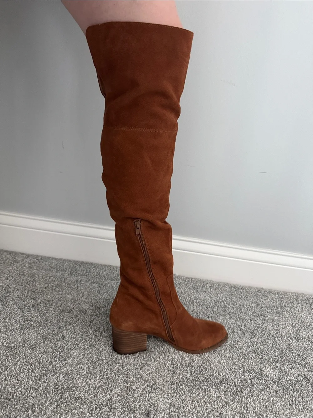 Corso Como Women's Over-the-Knee Suede Boot in Chestnut Brown